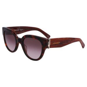 New Longchamp LO-733S 230 Havana Sunglasses with Brown Gradient Lenses